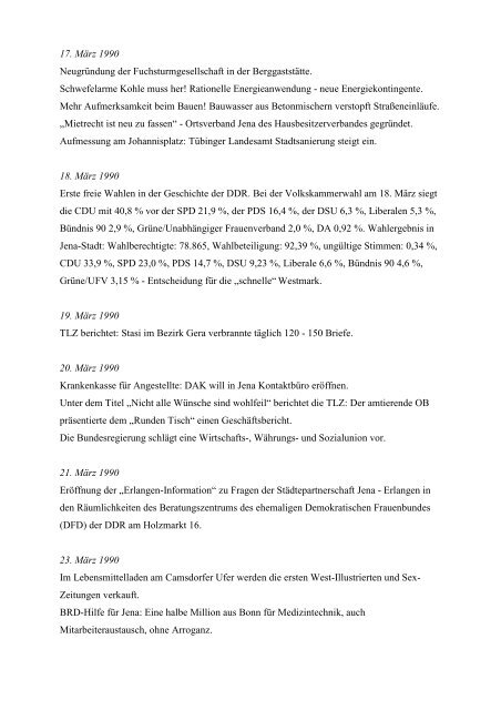 Chronologie für das Jahr 1990 - Geschichtswerkstatt Jena eV