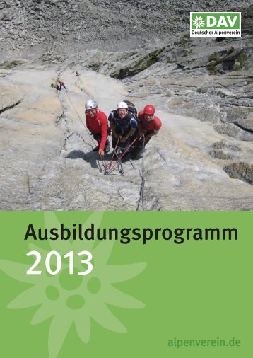 Ausbildungsprogramm 2013.pdf - DAV Sektion Heilbronn