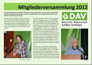 DAV Mitgliederversammlung 2012 - Sektion Tuttlingen