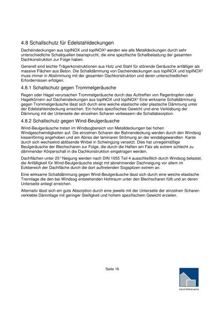 Technische Informationen topINOX - METAFLEX