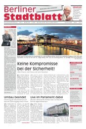 Keine Kompromisse bei der Sicherheit! - Berliner Stadtblatt