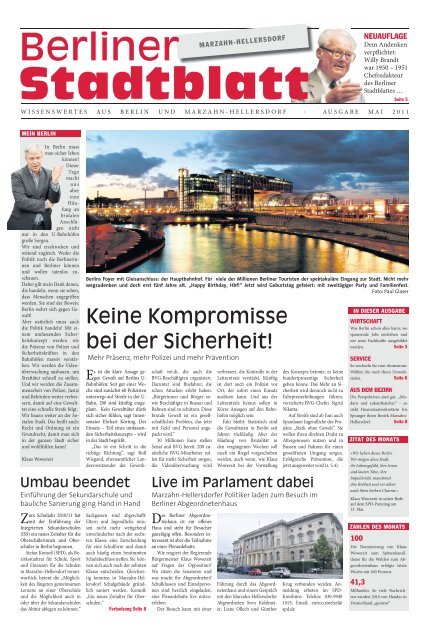 Keine Kompromisse bei der Sicherheit! - Berliner Stadtblatt