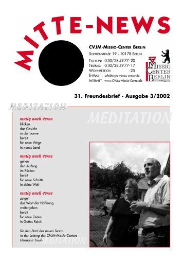 MEDITATION - CVJM-Missio-Center Berlin
