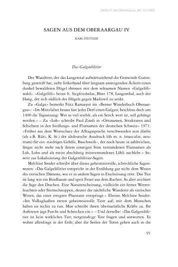 Sagen aus dem Oberaargau IV / Karl Stettler - DigiBern