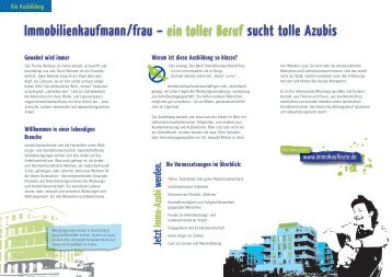 Immobilienkaufmann/frau - Azubi-Kampagne des GdW