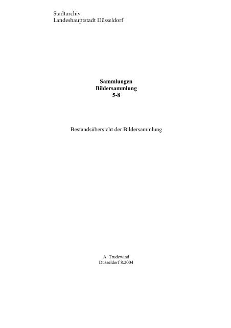 Sammlungen Bildersammlung 5 8 Stadt Dusseldorf