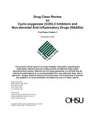 Drug Class Review - derp documents - Oregon Health & Science ...