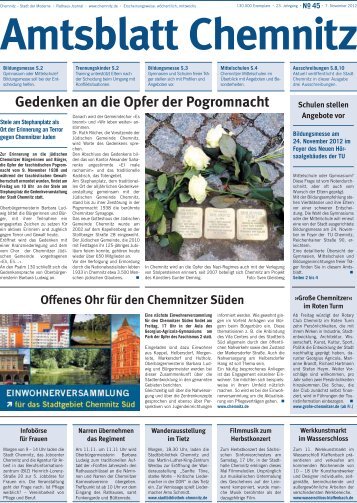 Gedenken an die Opfer der Pogromnacht - Chemnitz