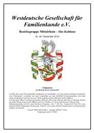 Westdeutsche Gesellschaft für Familienkunde eV - Koblenz - WGfF