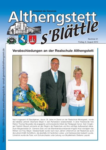Rathaus Althengstett am Samstag, 07. August 2010 geöffnet ...