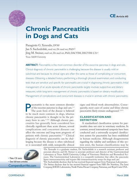 Chronic Pancreatitis in Dogs and Cats - VetLearn.com