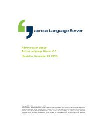 Administrator Manual Across Language Server v5.5 (Revision ...