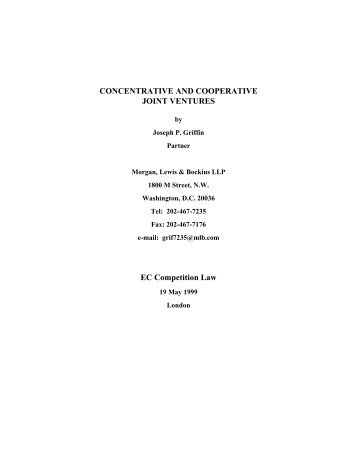 CONCENTRATIVE AND COOPERATIVE JOINT VENTURES EC ...