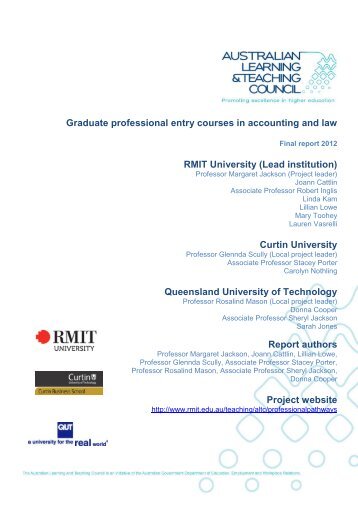 Graduate professional entry courses in accounting and law