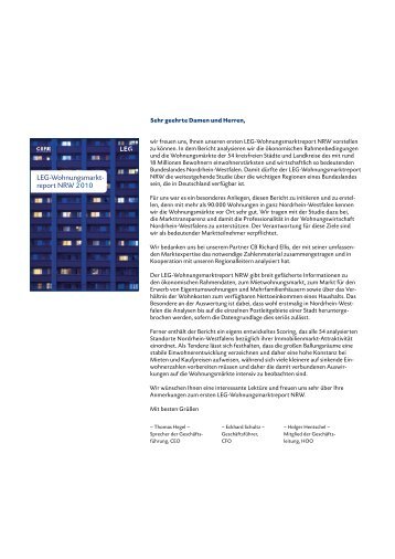 LEG-Wohnungsmarkt- report NRW 2010