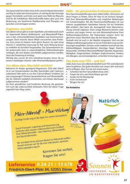 DÜRENS STATT-MAGAZIN - DNS-TV