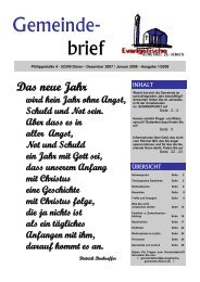 Gemeinde- brief - Evangelische Gemeinde zu Düren