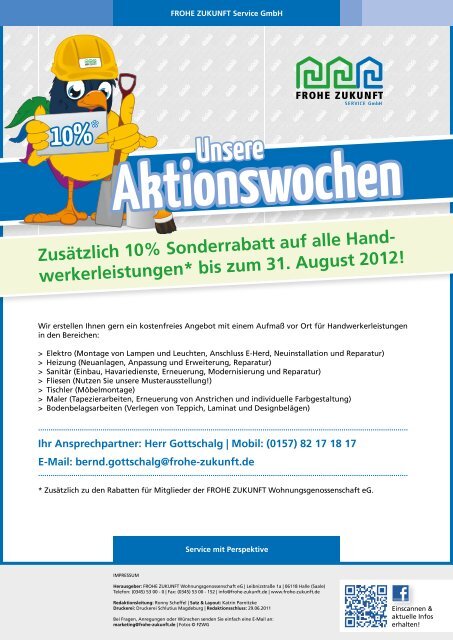 Buchung unter: (0345) 53 00 - 181! Gästewohnung mieten! - FROHE ...