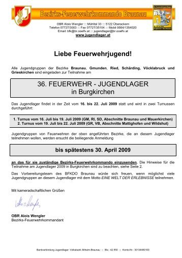 Liebe Feuerwehrjugend! - BFKDO Ried im Innkreis