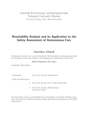 Reachability Analysis and its Application to the Safety ... - LSR