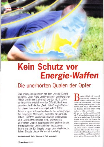 Energie-Waffen - Verein gegen den Missbrauch psychophysischer ...