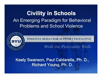 Civility in Schools - McKay School of Education