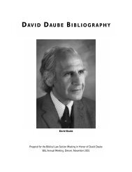 david daube bibliography