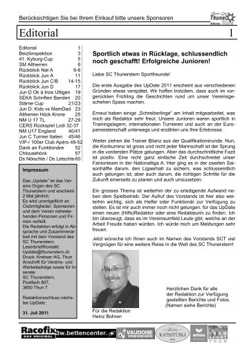 Editorial 1 - SC Thunerstern