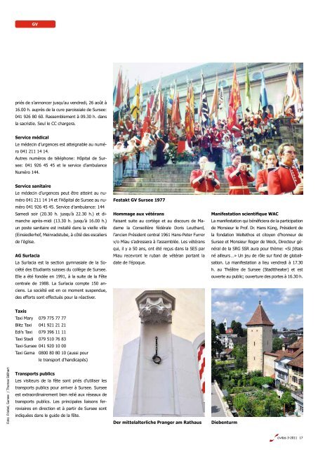 Ausgabe 3 2011 • Zentralfest zum 12. Mal in Sursee ... - Schw. StV