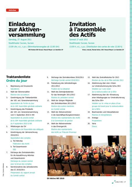 Ausgabe 3 2011 • Zentralfest zum 12. Mal in Sursee ... - Schw. StV