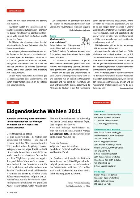 Ausgabe 3 2011 • Zentralfest zum 12. Mal in Sursee ... - Schw. StV