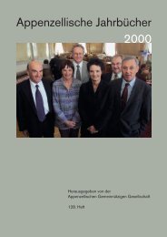Appenzellische Jahrbücher 2000 - Appenzellische Gemeinnützige ...