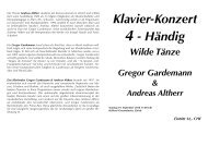 Klavier-Konzert 4 - Händig Wilde Tänze Gregor Gardemann ...