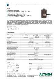 Datasheet Load Cell ACR - Althen GmbH