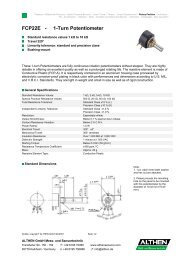 FCP22E - 1-Turn Potentiometer - Althen GmbH