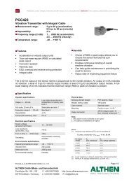 Loop Powered vibration sensor PCC423, PDF data ... - Althen GmbH