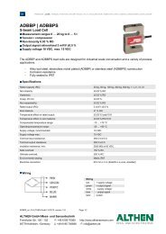 Datasheet Load Cell ADBBP - Althen GmbH