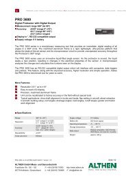 Datasheet PRO 3600 - Digital Protractor - Althen GmbH