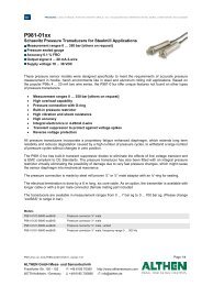 Pressure transducer series P981-01xx for steel mill ... - Althen GmbH