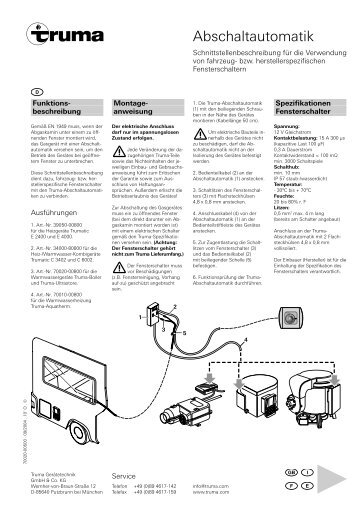 Abschaltautomatik - Truma