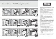 Einbauanleitung - MEAFIX Montagedämmplatte