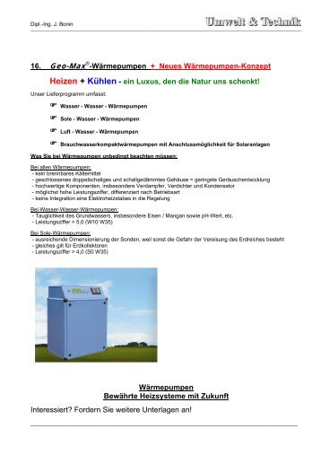 Katalog Geo-Max-Wärmepumpen