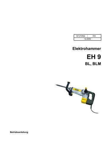 Elektrohammer EH 9 BL, BLM - Wacker Neuson Group