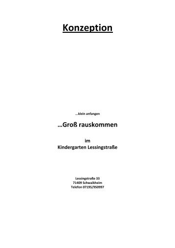 Konzeption - Kindergarten Lessingstraße - Gemeinde Schwaikheim