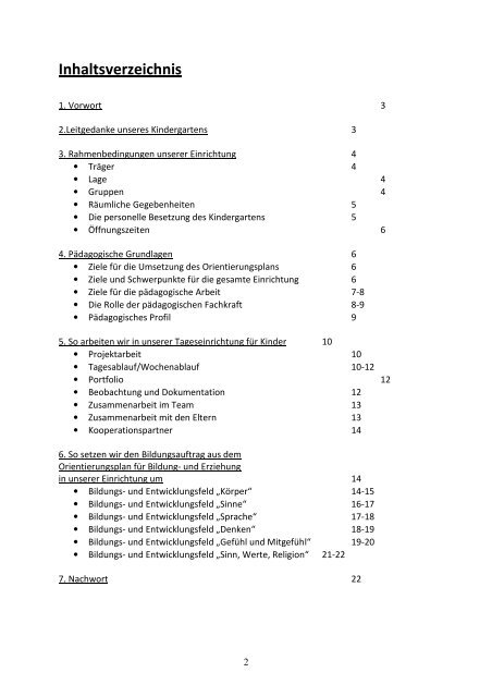 Konzeption - Kindergarten Lessingstraße - Gemeinde Schwaikheim