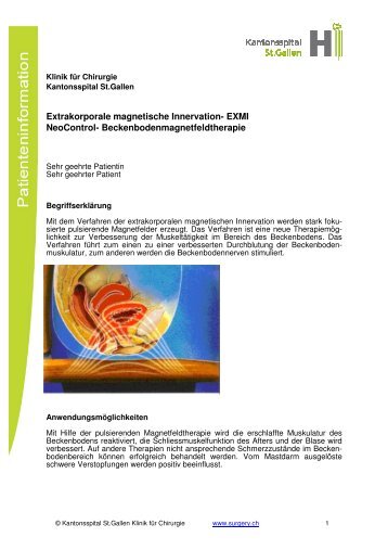 Extrakorporale magnetische Innervation- EXMI NeoControl ...