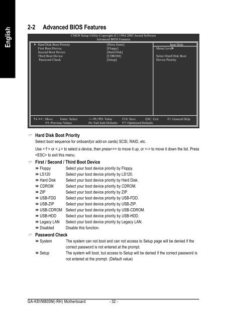 GA-K8VM800M / GA-K8VM800M-RH - visit site - Gigabyte