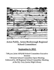 APS/AB - Acton-Boxborough Regional School District - MEC