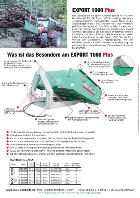 EXPORT 1000 Plus Der Allrounder - Ledinegg