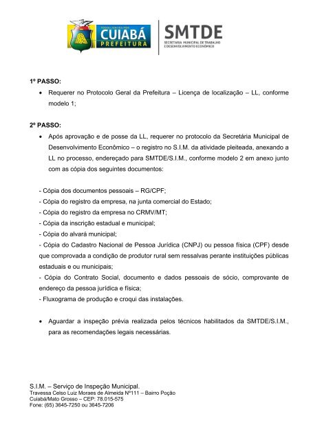 Requerer no Protocolo Geral da Prefeitura - Prefeitura de Cuiabá